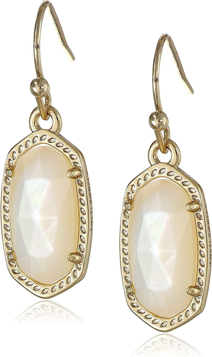 Lee Drop Earrings for Women Ivory Mother-of-Pearl/Gold plated