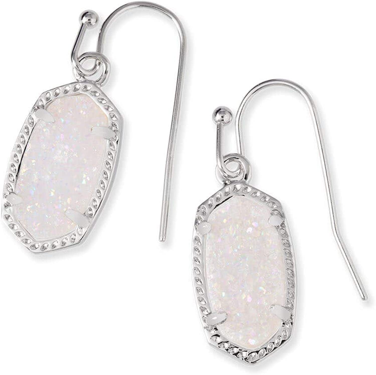 Lee Drop Earrings for Women RHODIUM - IRIDESCENT DRUSY