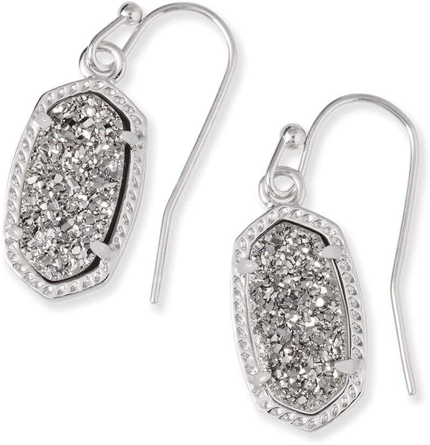 Lee Drop Earrings for Women RHODIUM - PLATINUM DRUSY