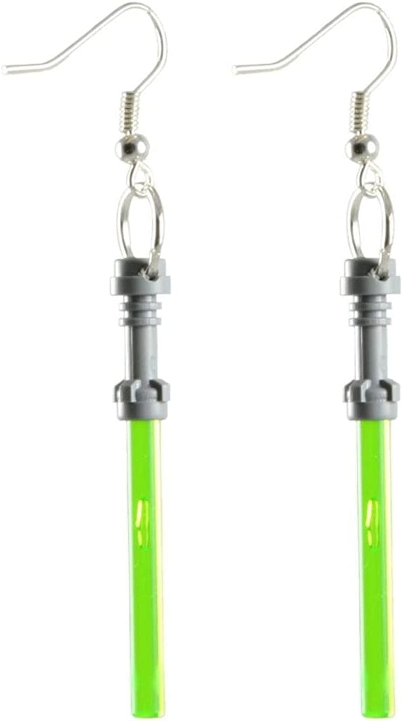 LEGO Lightsaber Earrings Star Wars Fun Jewelry Green