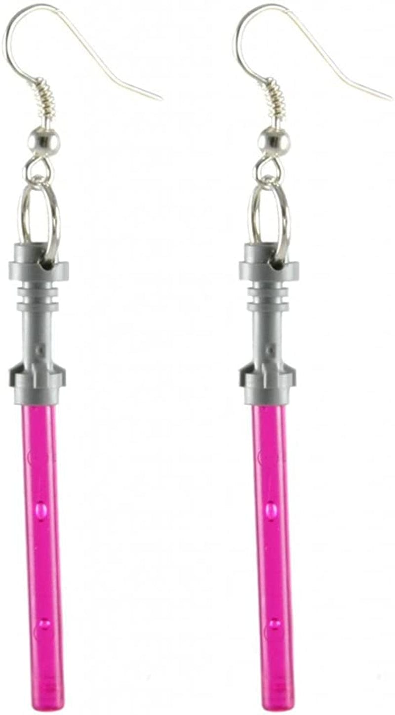 LEGO Lightsaber Earrings Star Wars Fun Jewelry Pink