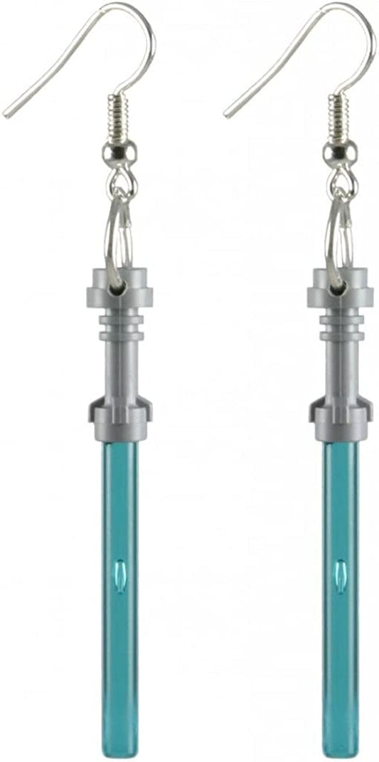 LEGO Lightsaber Earrings Star Wars Fun Jewelry Blue