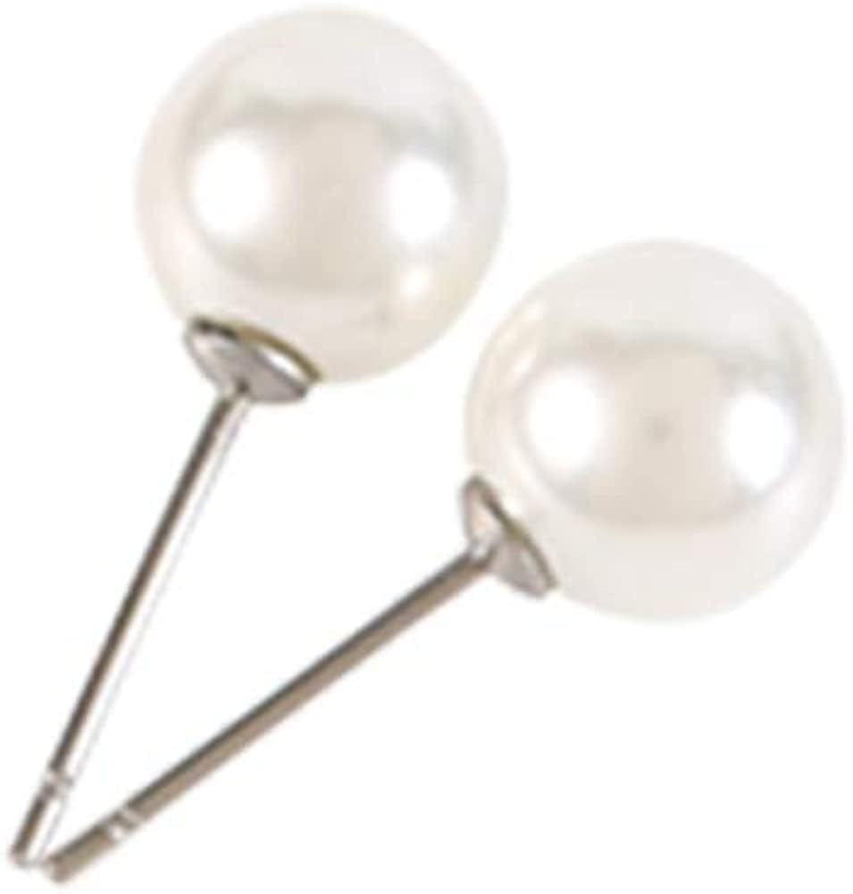 LEILE White 8Mm Glass Pearls Necklace Bracelet Earring Jewelry 3 Set Wholesale for Women Little Girls 18inch