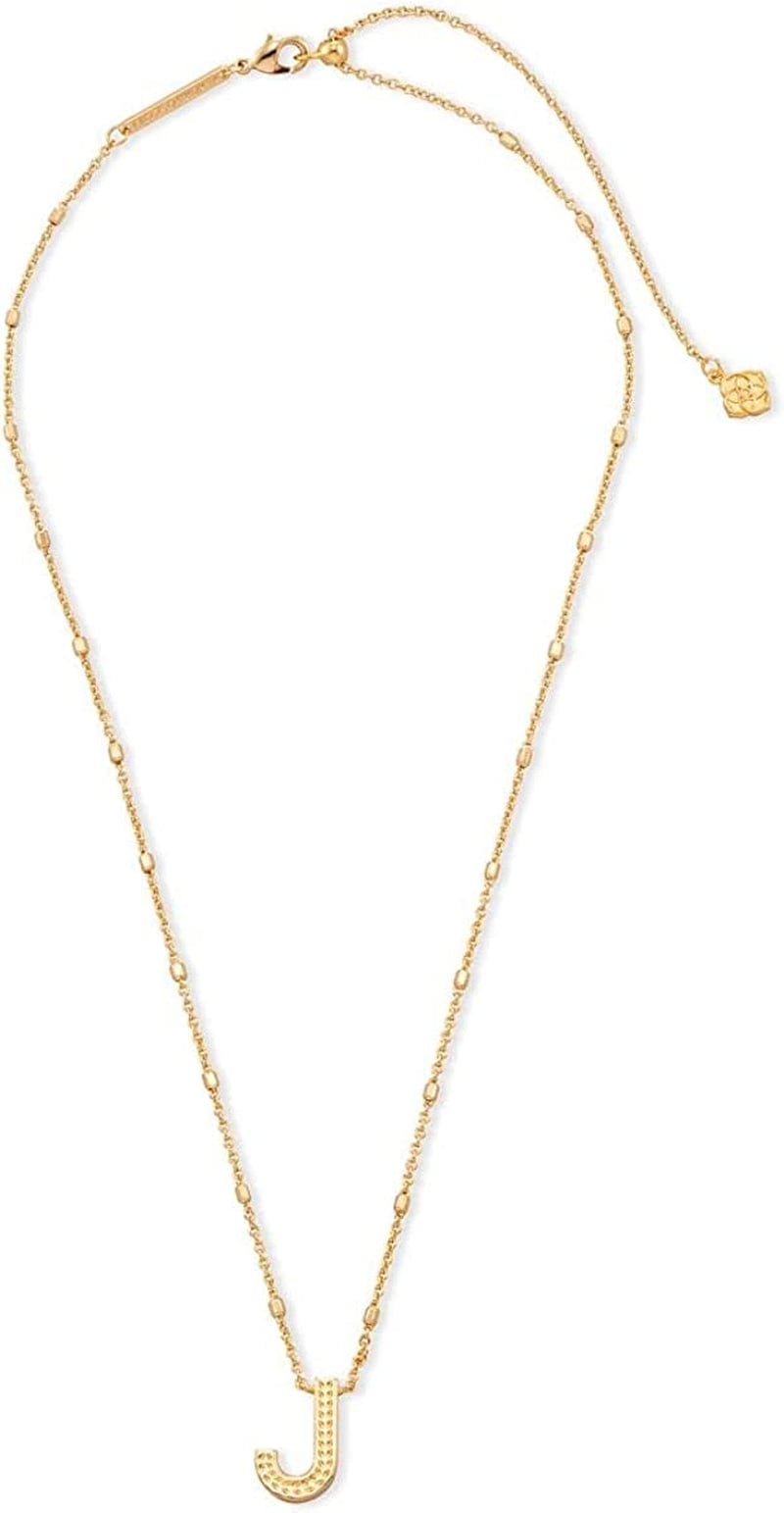 Letters A-Z Pendant Necklace for Women, Fashion Jewelry, 14K Gold-Plated Brass