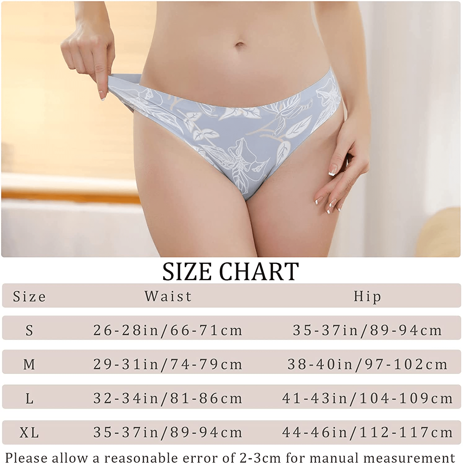 LEVAO Seamless Underwear for Women Soft Breathable Stretch Printed Briefs No Show Cheeky Bikini Panties Pack of 6 Apparel & Accessories > Clothing > Underwear & Socks > Underwear LEVAO