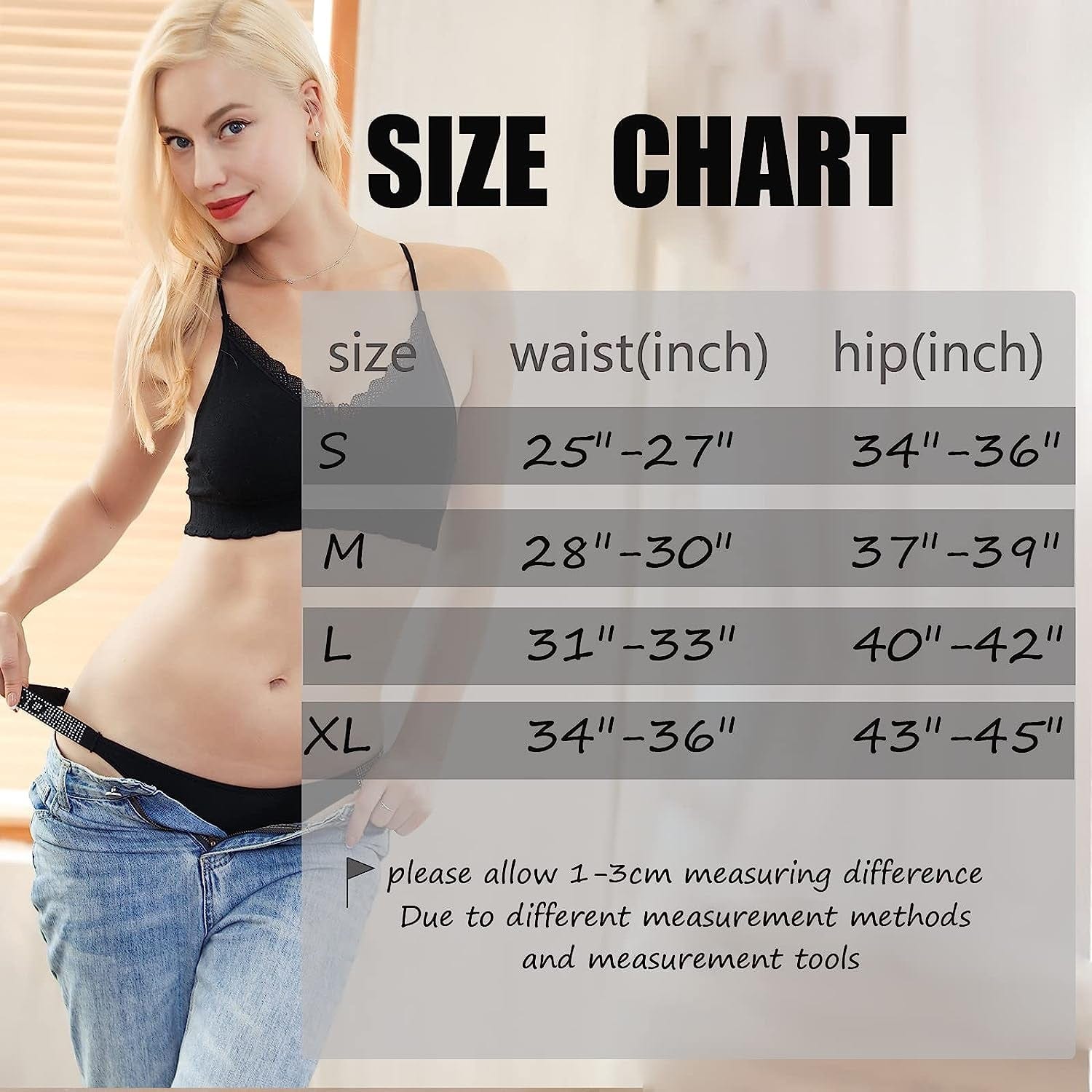 LEVAO Sexy Panties, Thongs for Women Letter Rhinestones G-String Low-Rise Tanga Stretch Underwear Multipack (3-6 Pack,S-Xl)