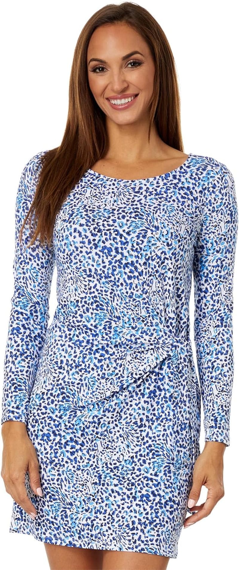 Lilly Pulitzer Bryson Long Sleeve Dress Resort White Twisted Up / Xx-Large