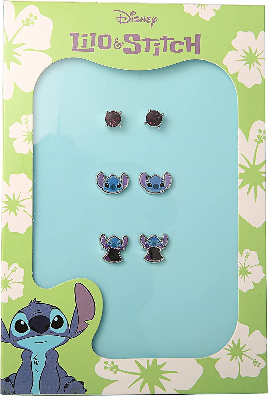 Lilo and Stitch Fashion Earring Set, 3 Pairs, Stud Earrings