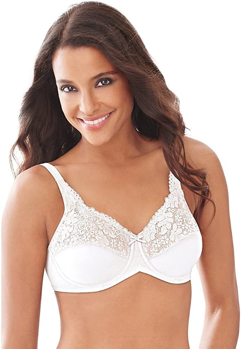 Lilyette by Bali Women'S Plunge into Comfort Keyhole Minimizer White / 40DD