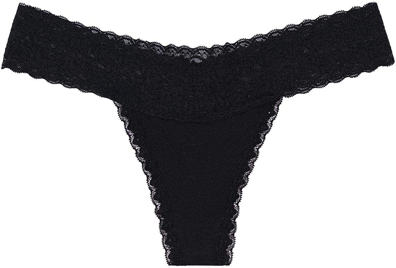 Liotxecd Womens Thongs,Lace Thong plus Size Panties Retro Cotton Low Rise Underwear Sexy Tangas (Colors May Vary)