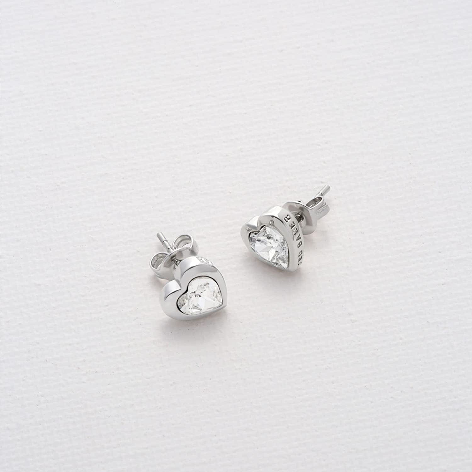 London Han Crystal Heart Stud Earrings for Women