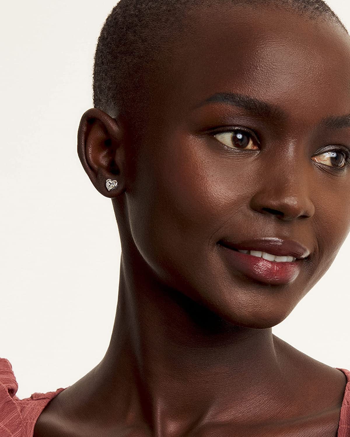 London Han Crystal Heart Stud Earrings for Women