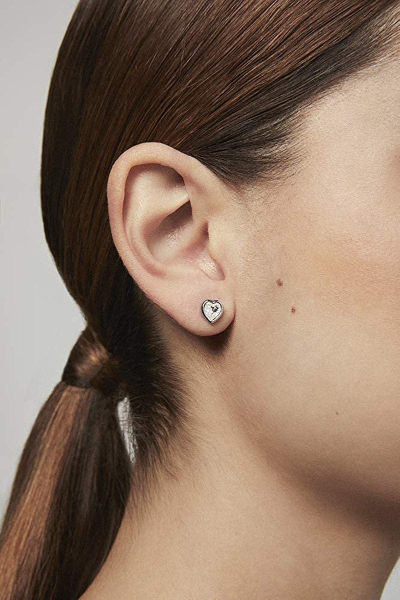 London Han Crystal Heart Stud Earrings for Women