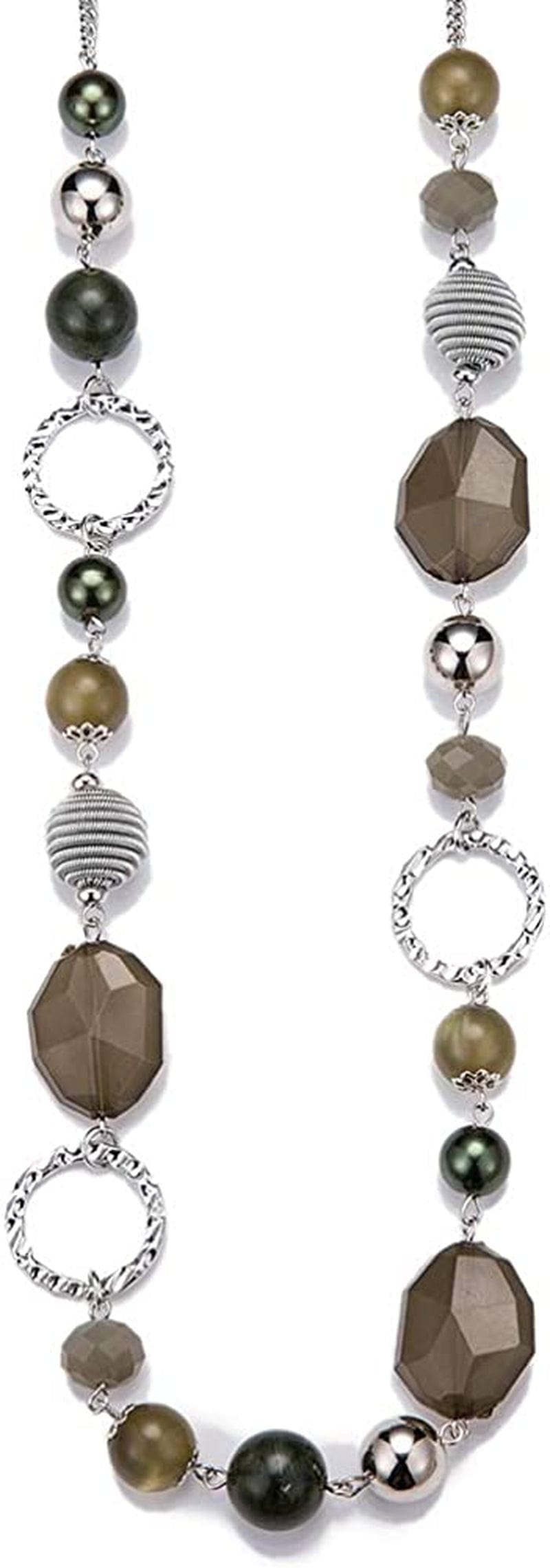 Long Beaded Necklaces for Women - Sweater Chain Fashion Jewelry Necklace Gifts for Women 23-Green