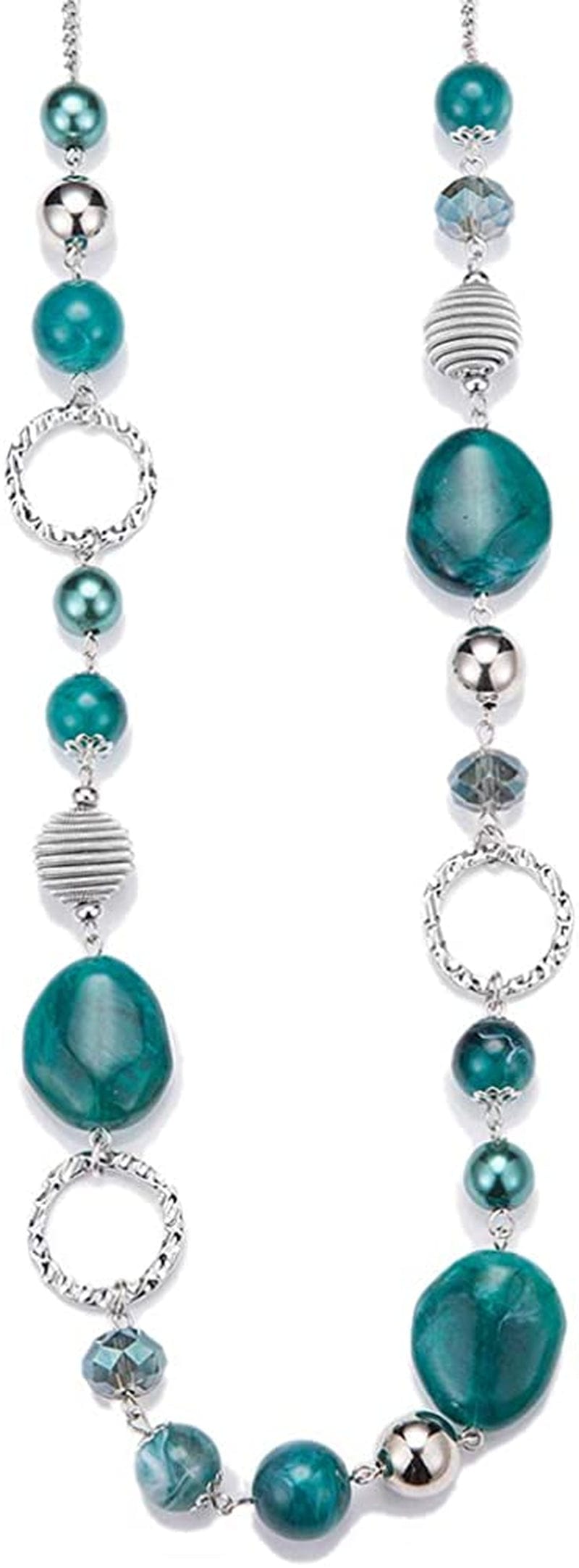 Long Beaded Necklaces for Women - Sweater Chain Fashion Jewelry Necklace Gifts for Women 23-Sea green