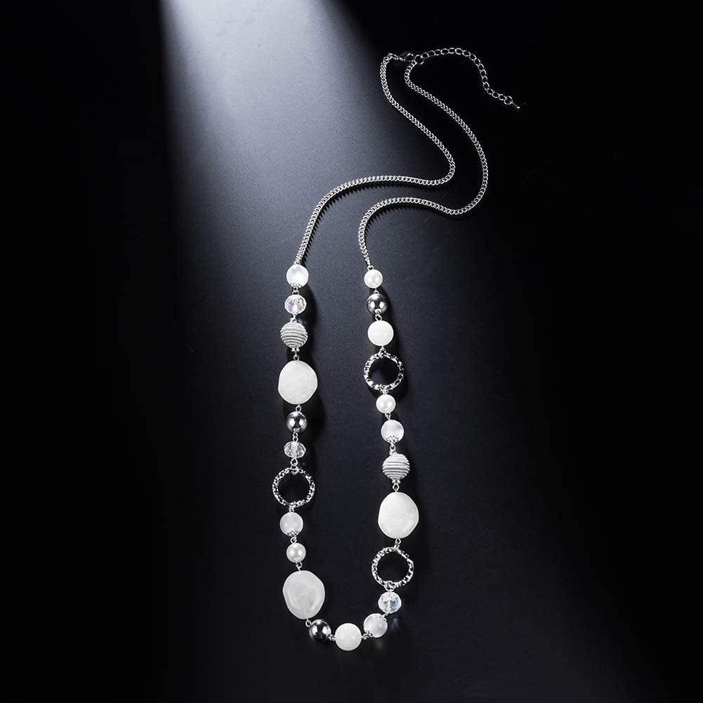 Long Beaded Necklaces for Women - Sweater Chain Fashion Jewelry Necklace Gifts for Women