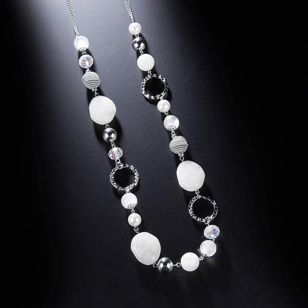 Long Beaded Necklaces for Women - Sweater Chain Fashion Jewelry Necklace Gifts for Women