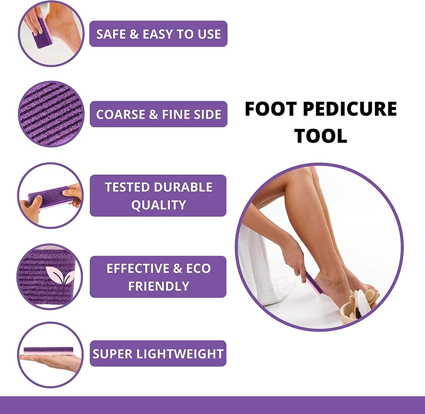 Love Natural Pumice Stone for Feet - Ultimate 2-In-1 Scrubber and Professional Exfoliating Rock for Feet Hands Body Care - Pumice Stone for Dead Skin & Callus Removal (Purple) Health & Beauty > Personal Care > Foot Care LOVE PUMICE