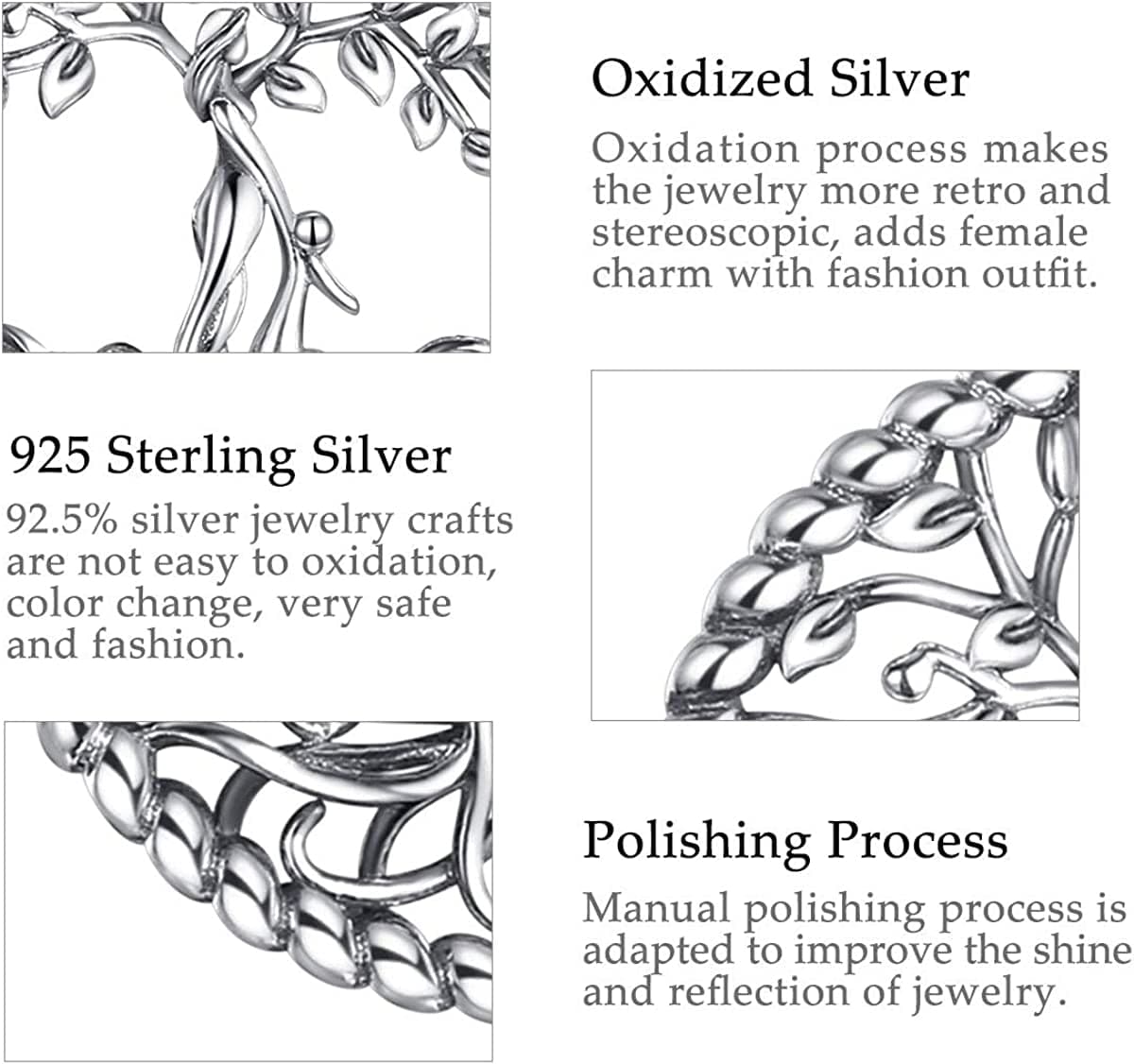 LOVEON Sterling Silver Necklace Gift for Mother, Tree of Life Mom Hold 1-5 Children, Animals Panda Fox Rhinoceros Giraffe Mom Baby Gift for Women on Mother'S Day