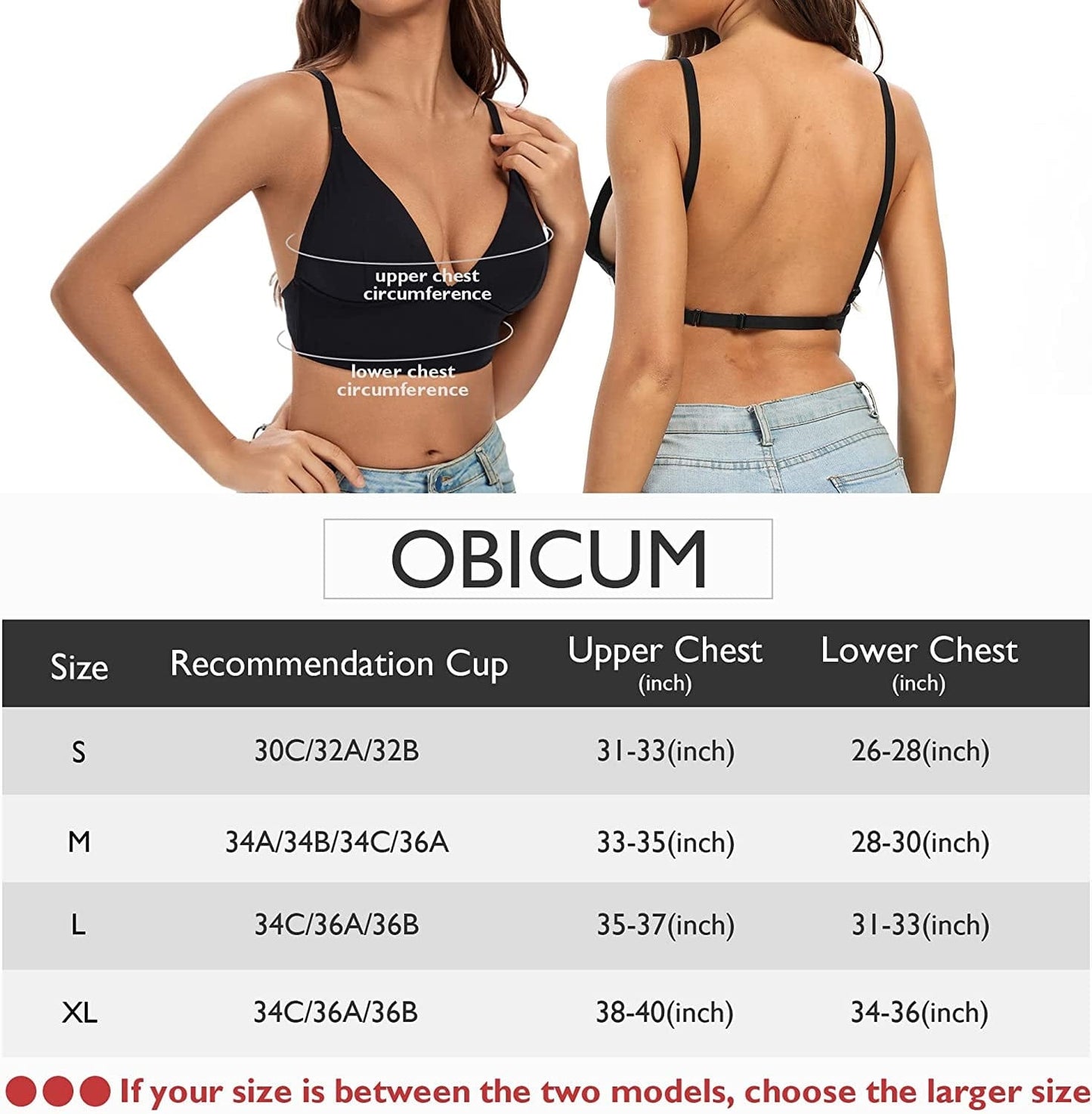 Low Back Bra for Women Wireless Padded Backless Bralette Deep V Convertible Adjustable Straps Bra