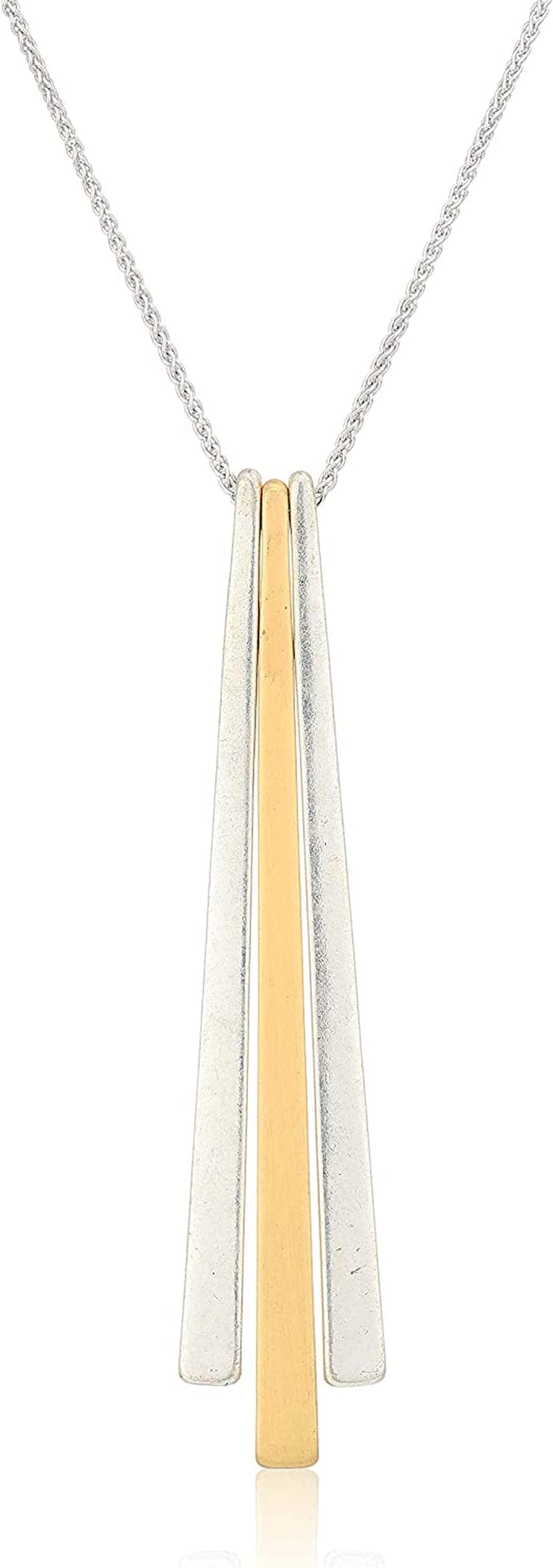 Lucky Brand Women'S Two Tone Sunray Pendant Necklace, Two Tone, One Size