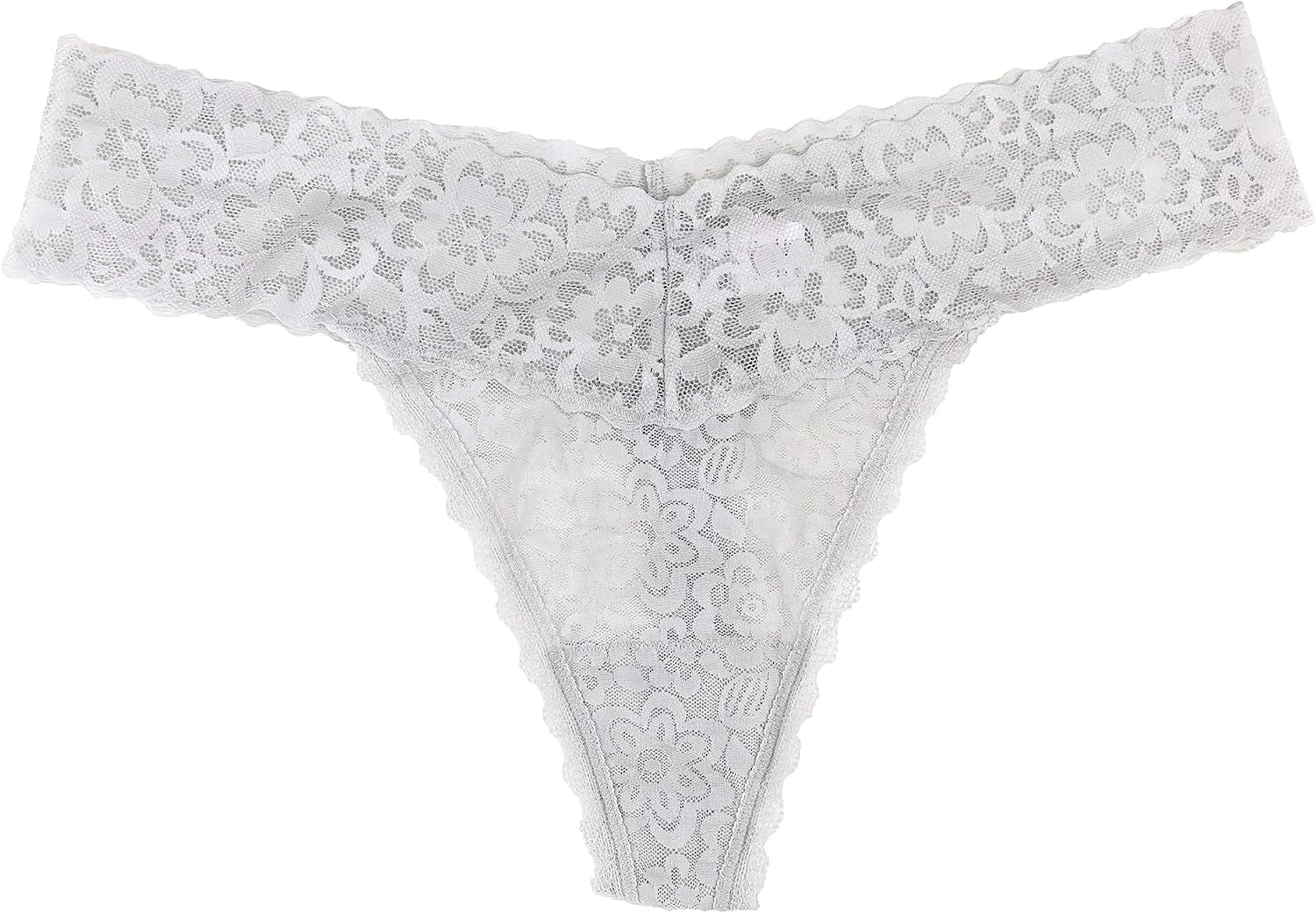 Luna & Sun Women Lace Underwear Soft Sexy Thongs Light Grey (1pc) / Small
