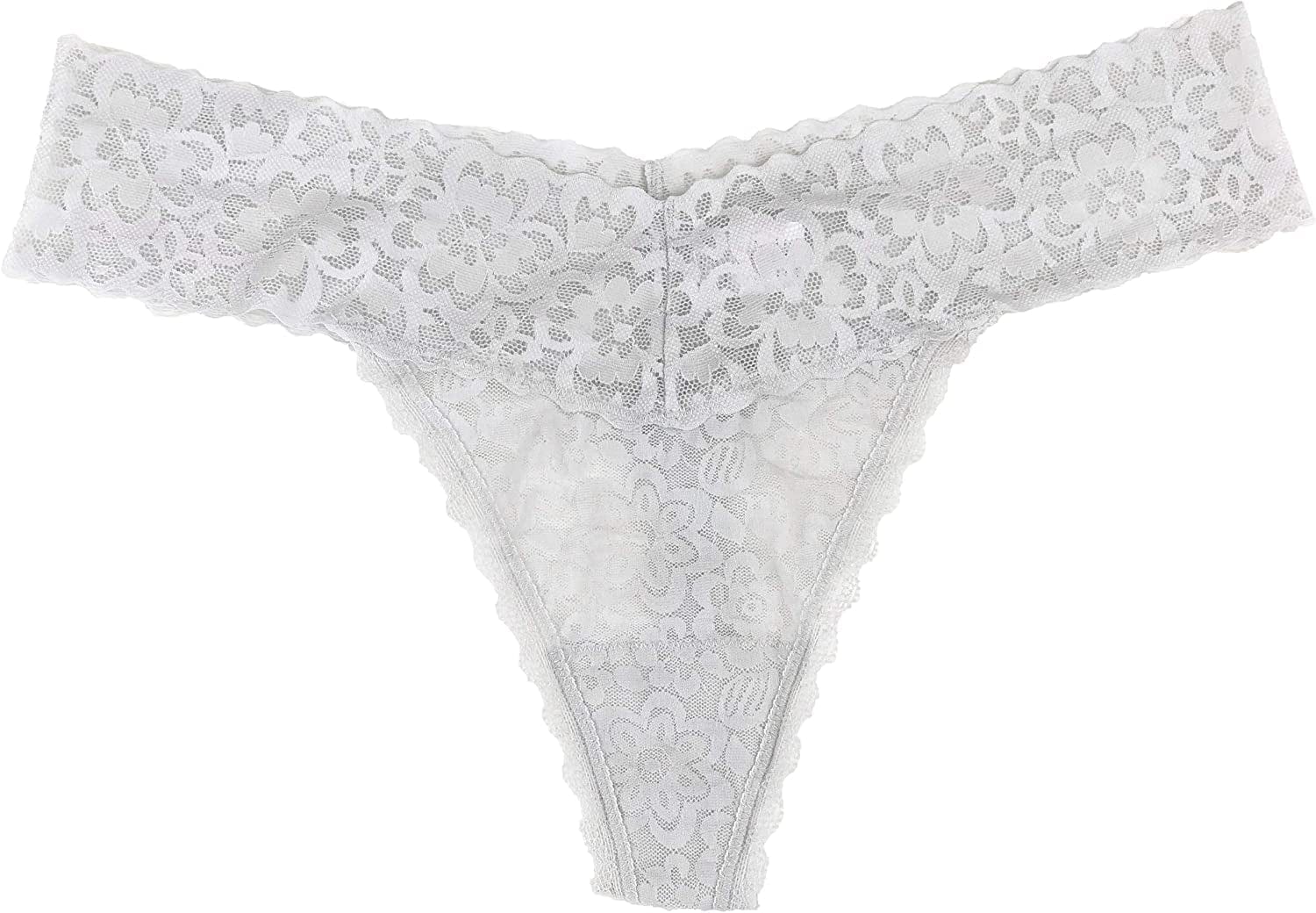 Luna & Sun Women Lace Underwear Soft Sexy Thongs Light Grey (1pc) / X-Large