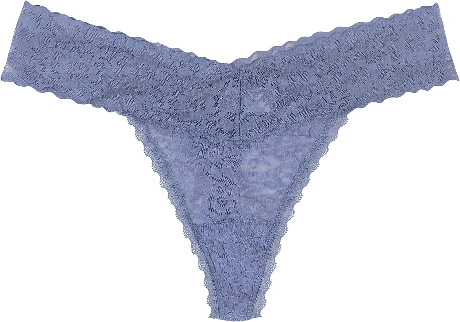 Luna & Sun Women Lace Underwear Soft Sexy Thongs Pale Blue (1pc) / Large