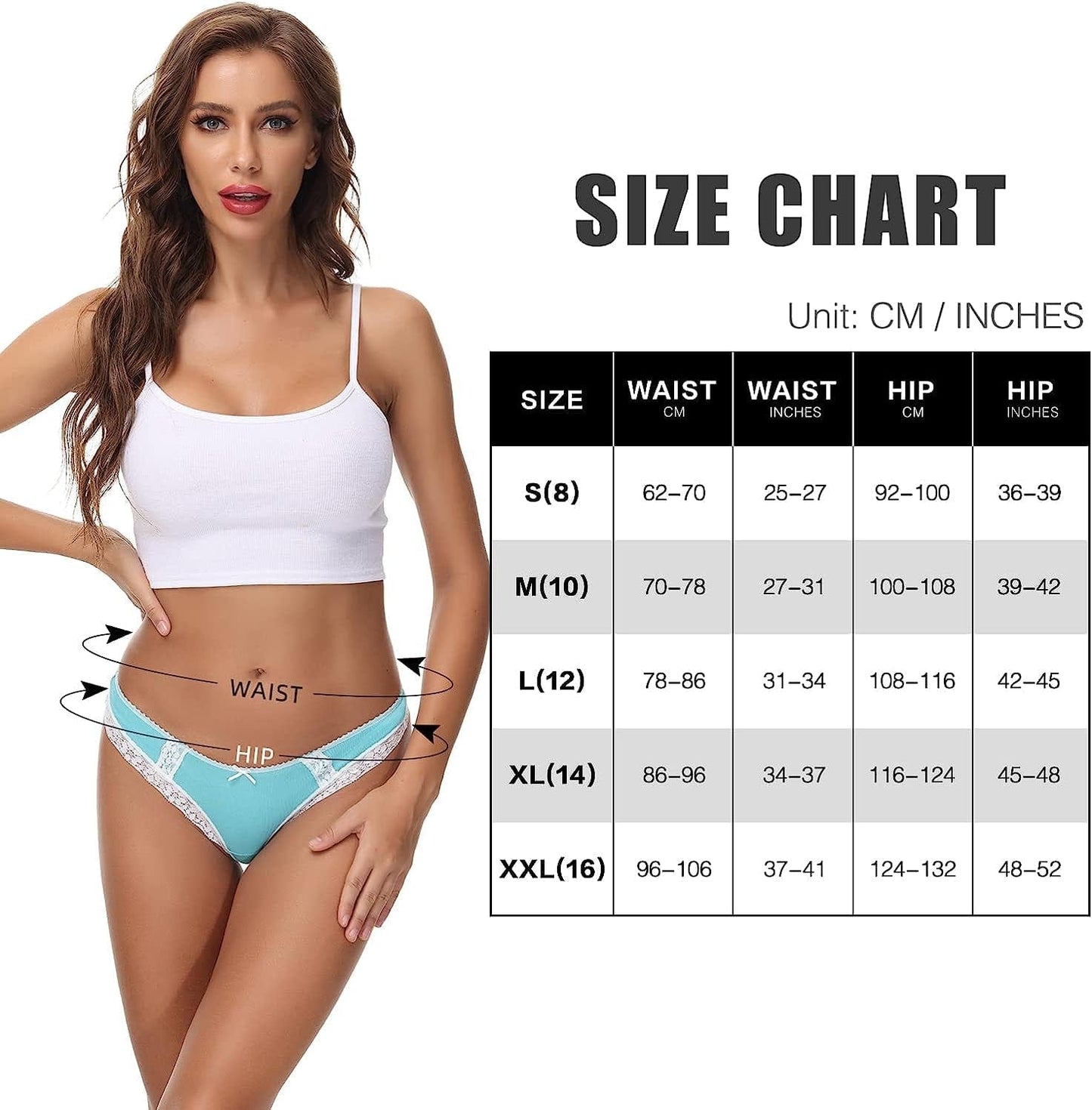 LYYTHAVON 5 Pack Cotton Thongs for Women, T-Back Thongs G-String Panties