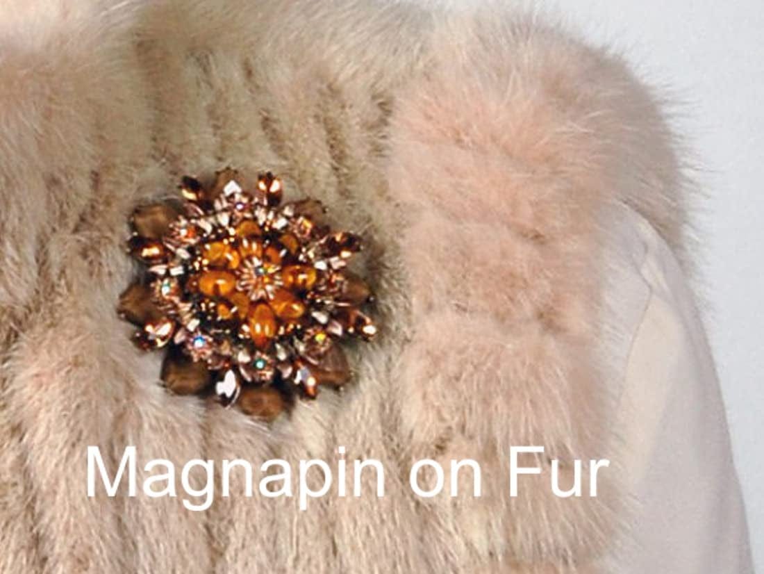 Magnapin Is A, Reusable Accessory Used to Attach Any Item with a Pin, Brooch, Name Tag to Fine Garments. Use Magnapin on Fabrics Such as Satin, Leather, Suede, Linen, Silk and Even Fur.