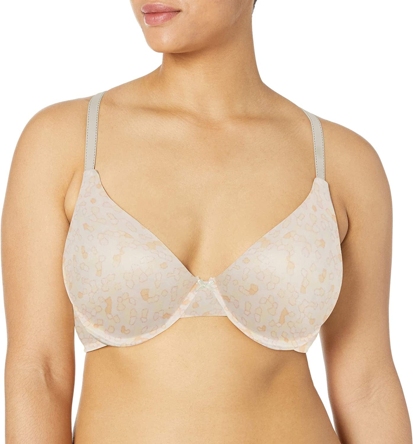 Maidenform Comfort Devotion Demi T-Shirt Bra, Velvety Full-Coverage Bra, Comfortable Bra with Convertible Straps for Everyday Sparkle Mosaic Print / 36B