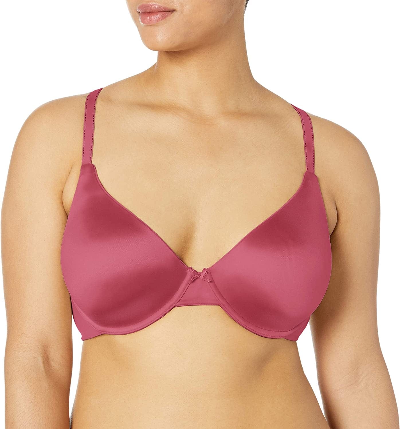 Maidenform Comfort Devotion Demi T-Shirt Bra, Velvety Full-Coverage Bra, Comfortable Bra with Convertible Straps for Everyday Bikini Pink/Pink Pirouette / 36A