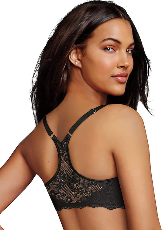 Maidenform One Fab Fit Extra Coverage Lace T-Back Bra_Black_40D