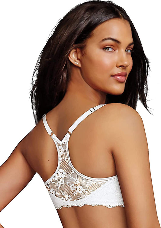 Maidenform One Fab Fit Extra Coverage Lace T-Back Bra_White_40D