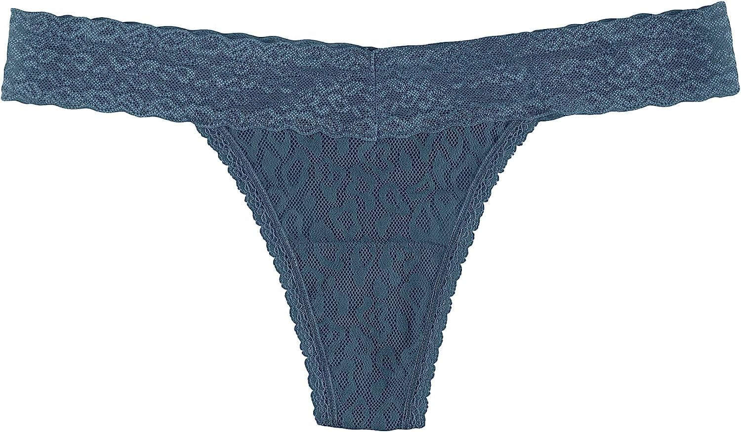 Maidenform Women'S All Lace Thong Panty Wild Strawberry With Black / One Size