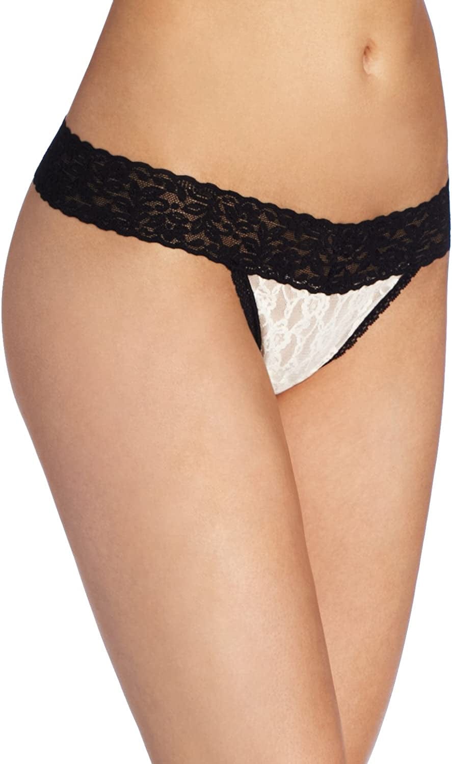 Maidenform Women'S All Lace Thong Panty Black/Ivory / One Size