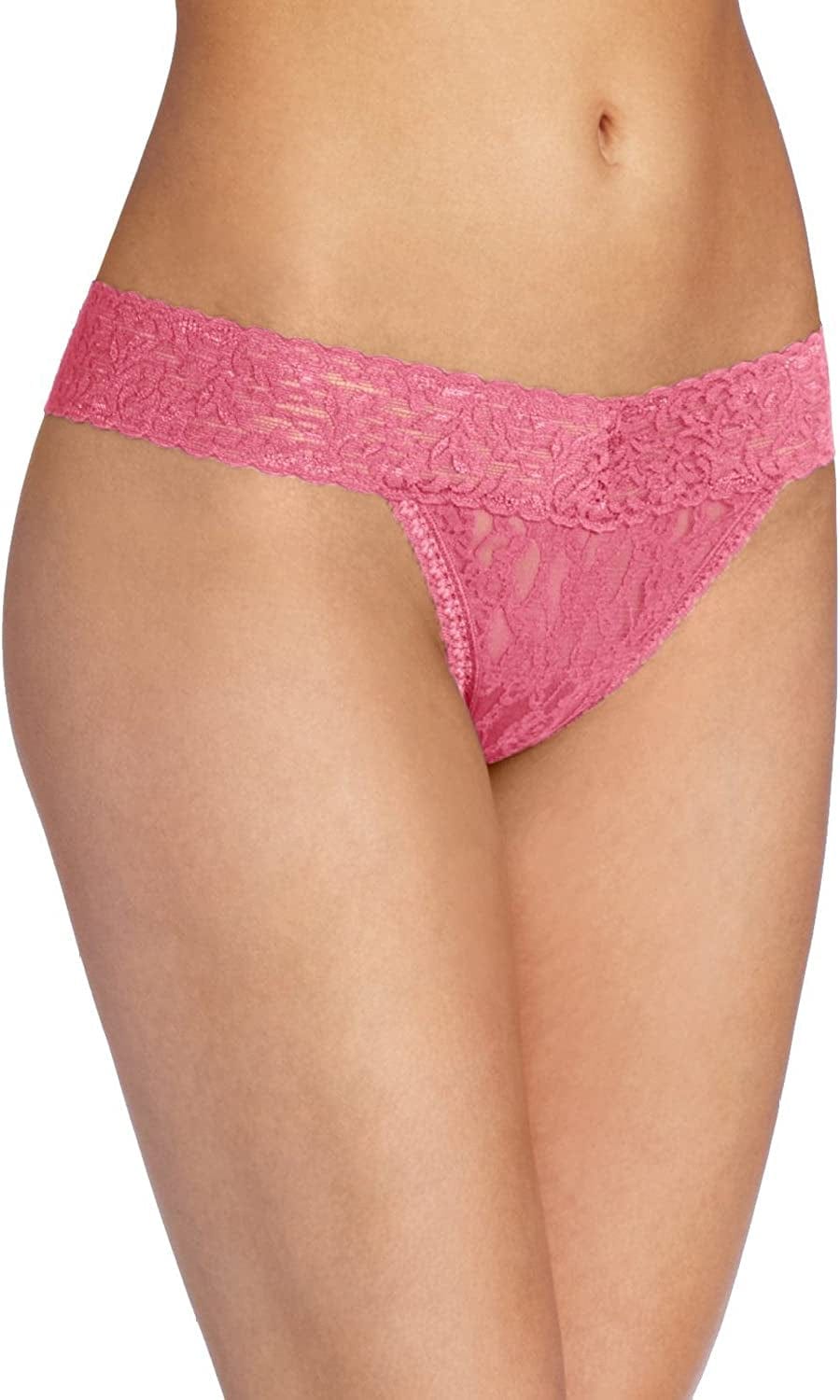 Maidenform Women'S All Lace Thong Panty Pink Ribbon Guava/Pink Cross Dye / One Size