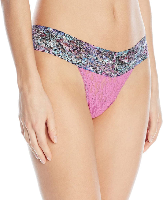 Maidenform Women'S All Lace Thong Panty Fuchsia Feather/Bright Animal / One Size