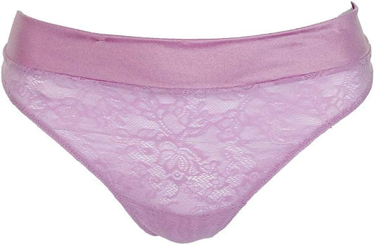 Maidenform Women'S Smooth Lace Wide Waist Thong Panty Bayberry Pink / 5