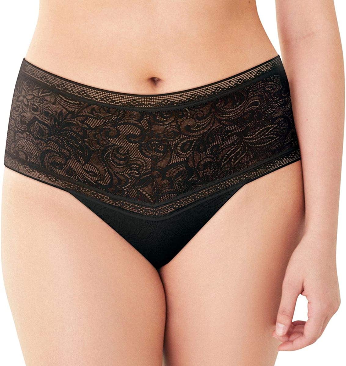 Maidenform Women'S Tummy Smoothing Lace Thong Black / 8