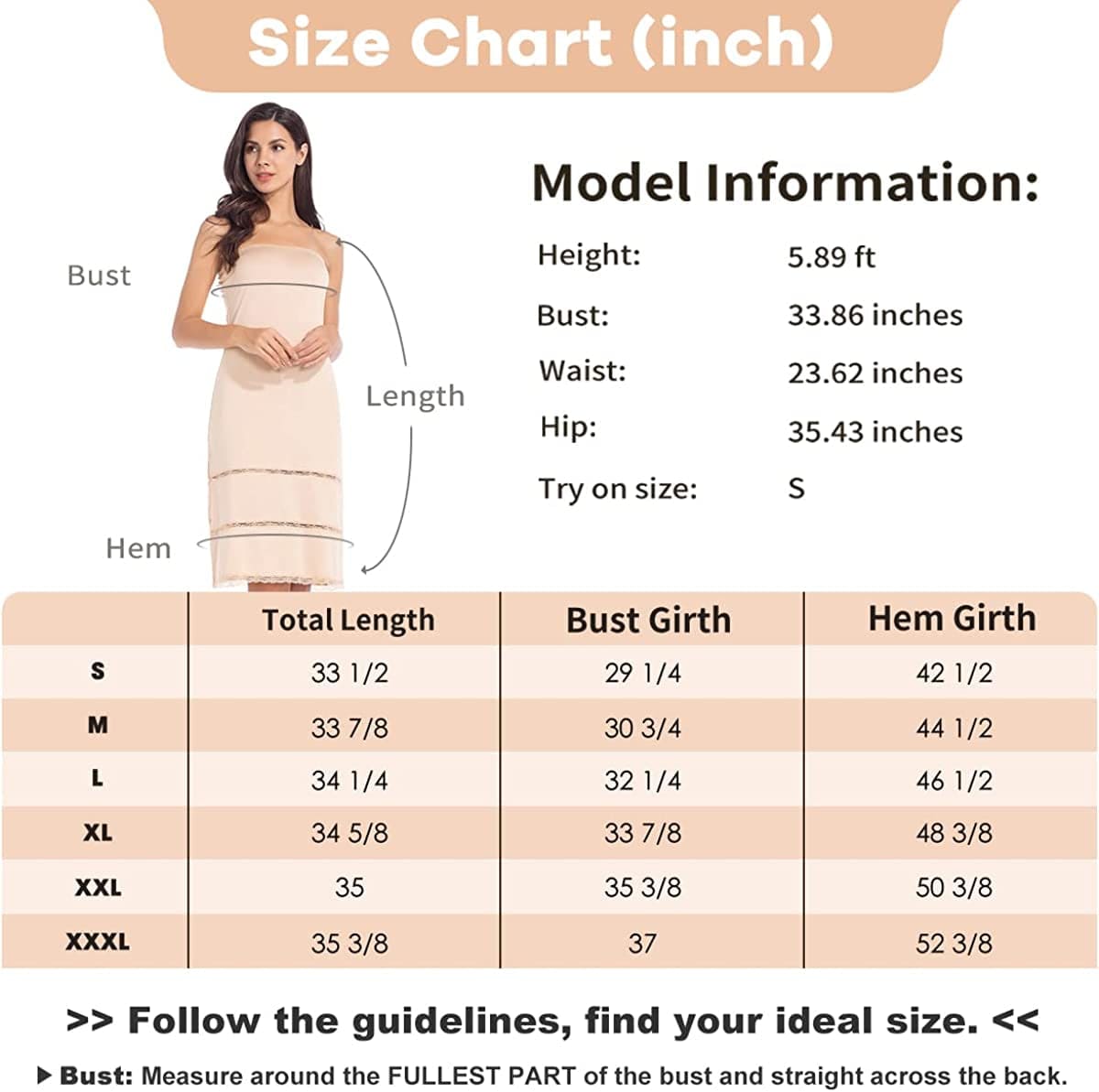 MANCYFIT Women'S Tube Top Dress Slip Sleeveless Underdress Invisible Straps