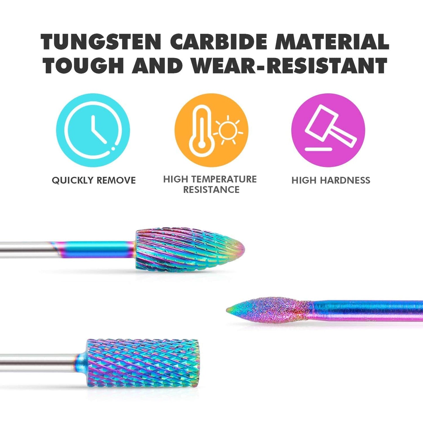 MAQUITA 8Pcs Nail Drill Bits Set Made of Tungsten Carbide Professional Remove Gel Acrylic Cuticle 3/32 Nail File Bit Tools for Manicure Pedicure Home Salon Use Great Gift for Women Girls Health & Beauty > Personal Care > Cosmetics > Cosmetic Tools > Nail Tools MAQUITA