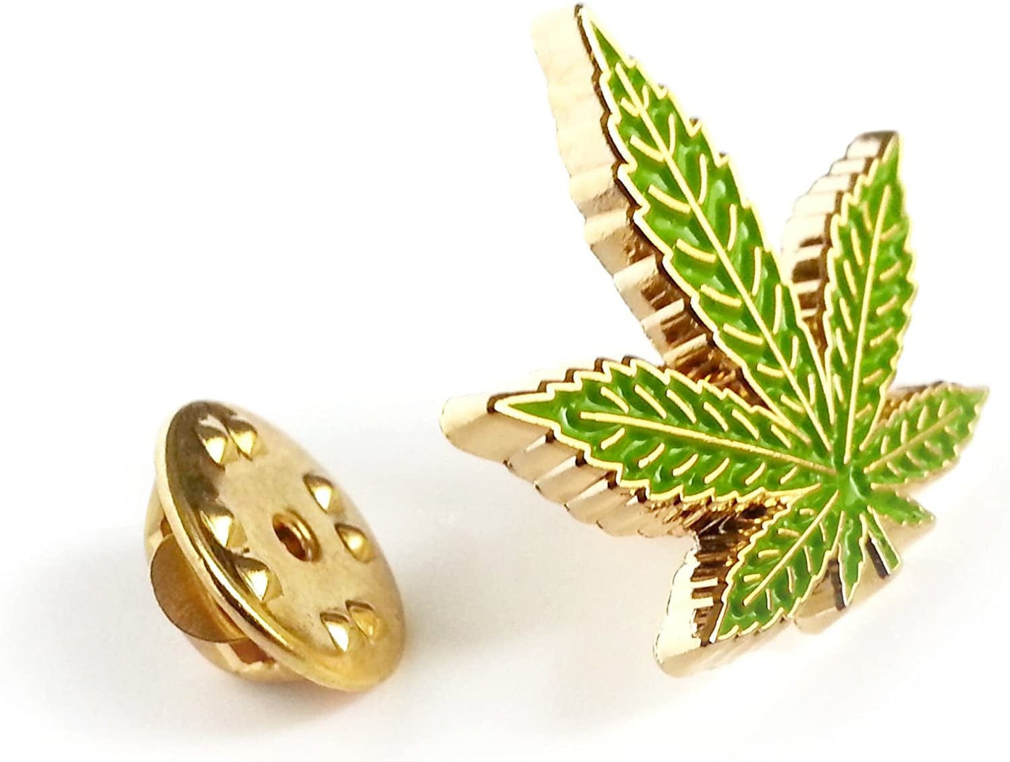 Marijuana Leaf Enamel Lapel Pin