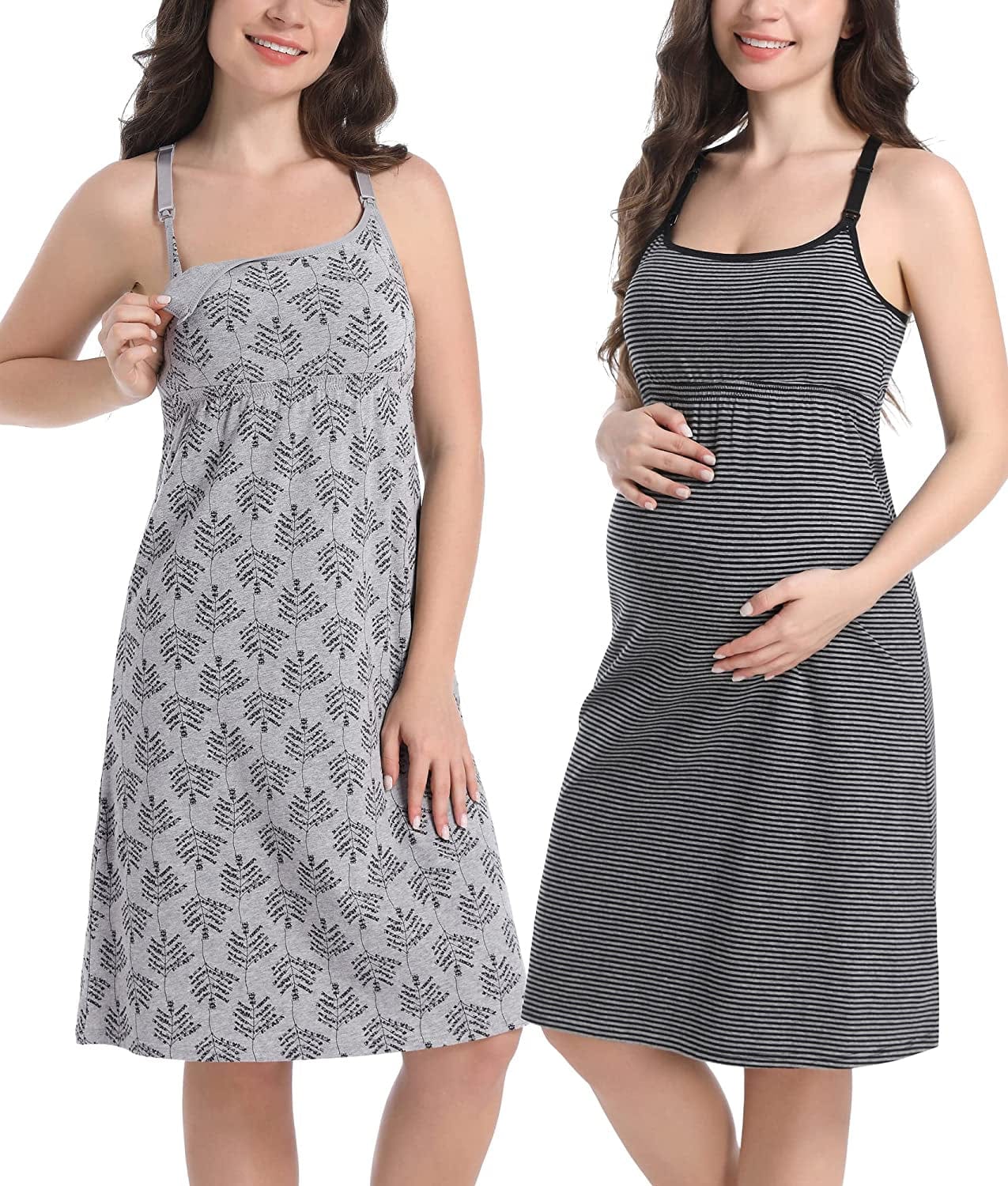 Maternity Dresses Nursing Tank Tops Breastfeeding Sleep Cami Shirt Nightgowns