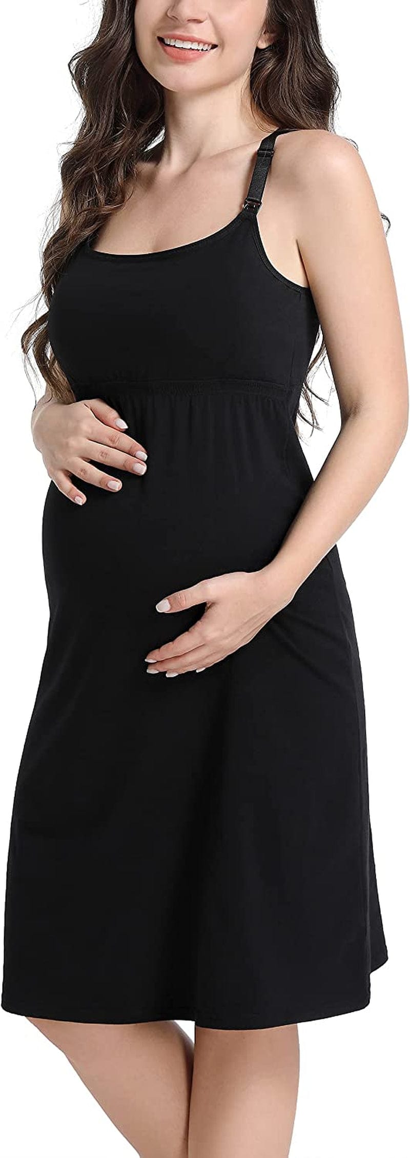 Maternity Dresses Nursing Tank Tops Breastfeeding Sleep Cami Shirt Nightgowns