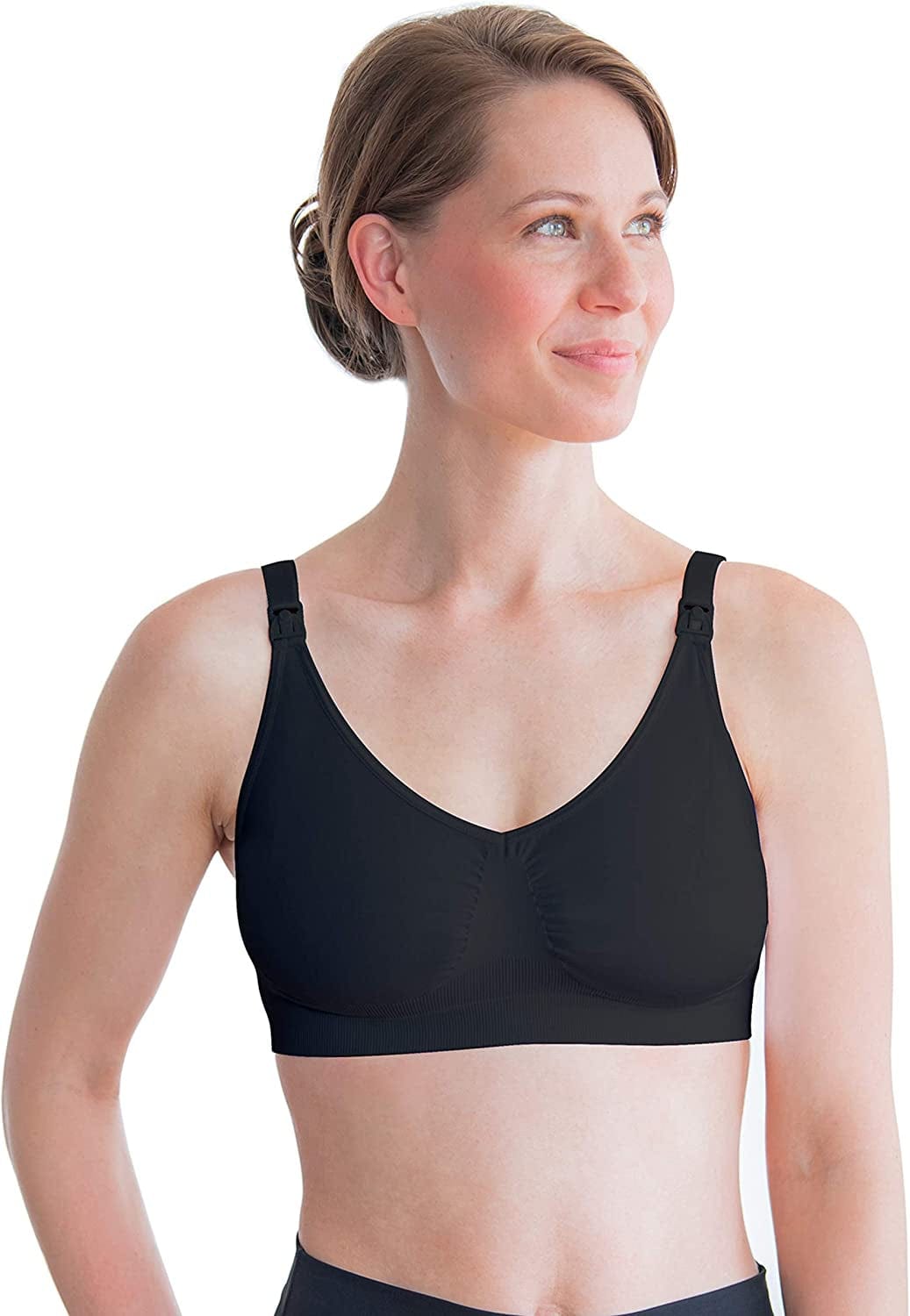 Maternity Nursing Comfort and T-Shirt Bra Black / Comfort Bra / Large