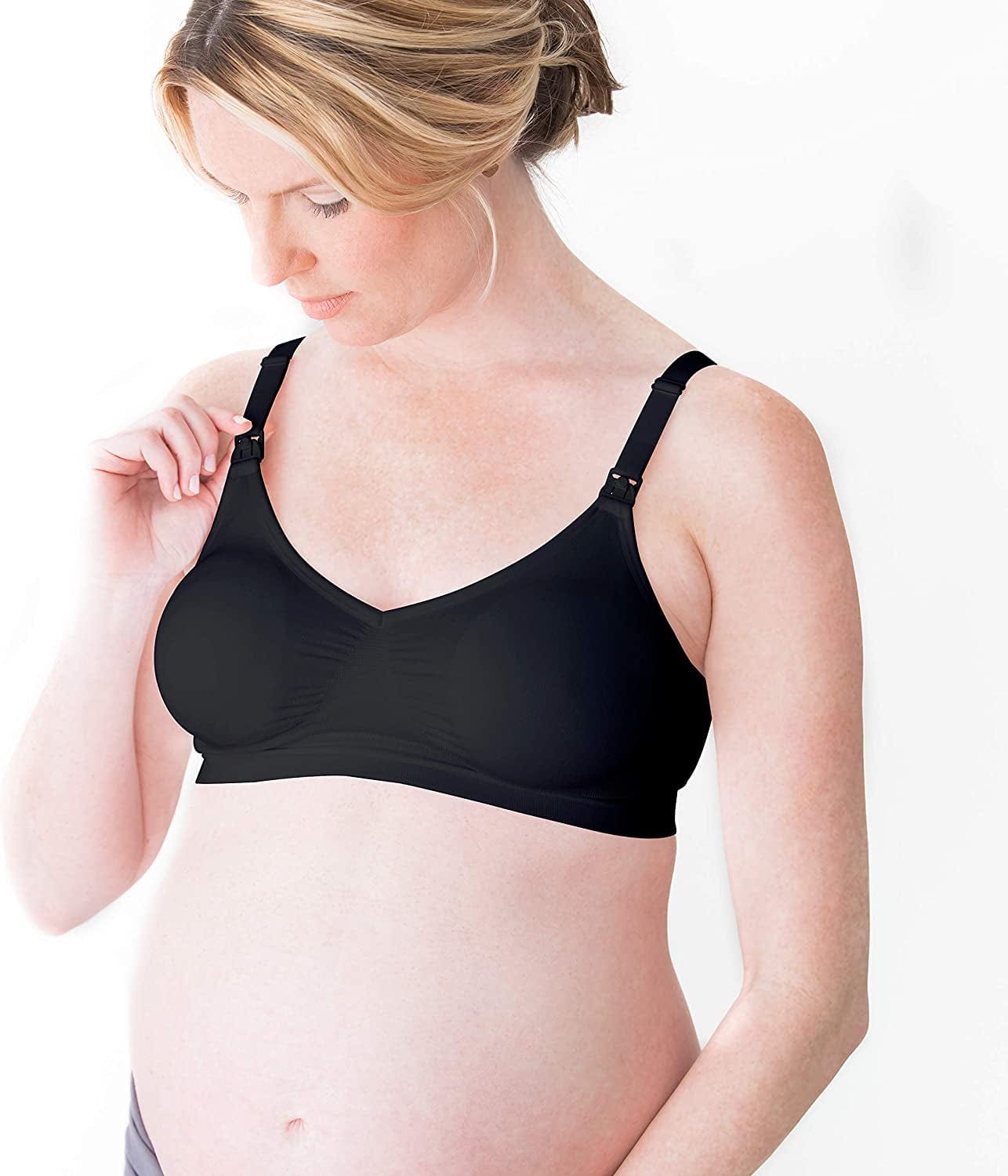 Maternity Nursing Comfort and T-Shirt Bra Black / T-shirt Bra / Large