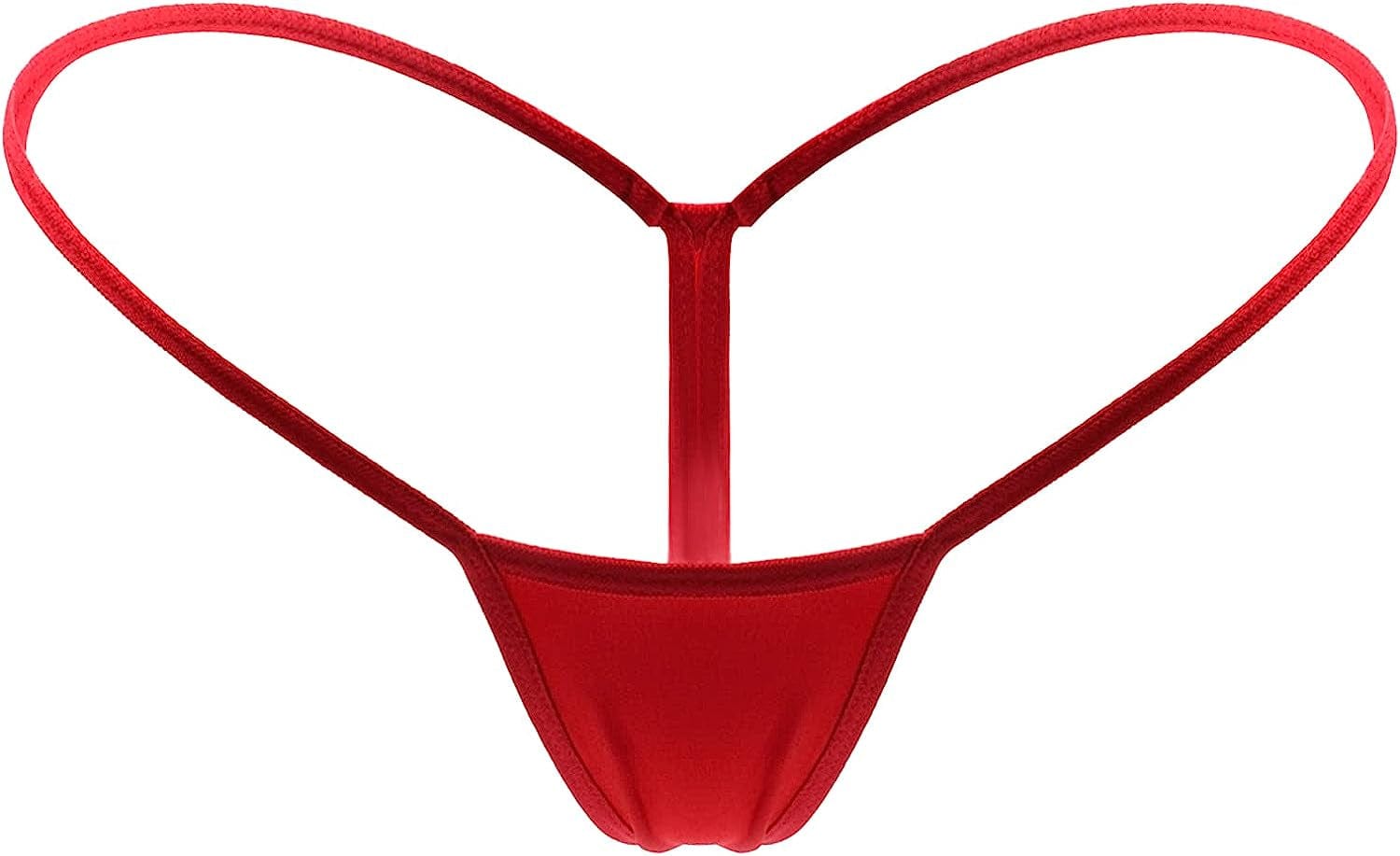 Mbotnee Women'S G-Strings Micro Thongs Tiny Panties Underwear Red / Large