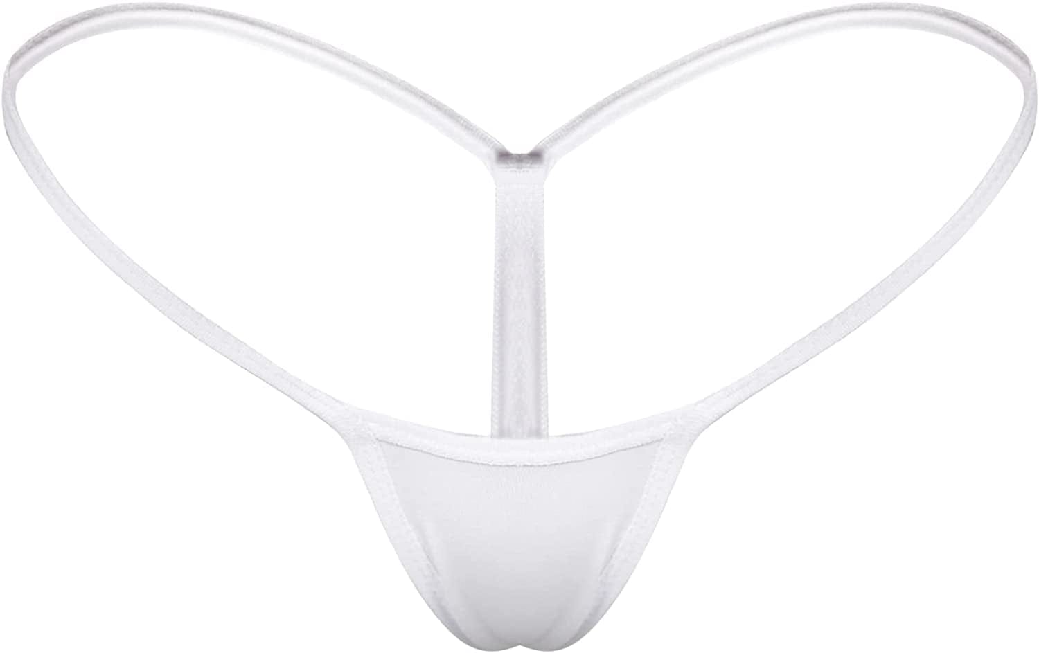 Mbotnee Women'S G-Strings Micro Thongs Tiny Panties Underwear White / Medium