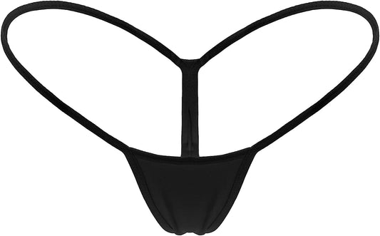 Mbotnee Women'S G-Strings Micro Thongs Tiny Panties Underwear Black / Medium